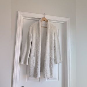 Fluffy Cream-White Oversized Cardigan